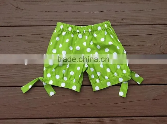 Hot Sale Baby Clothes Boutique Kids Girls Solid Clolor Icing Shorts Children Polka Dot Design Blank Board Pant