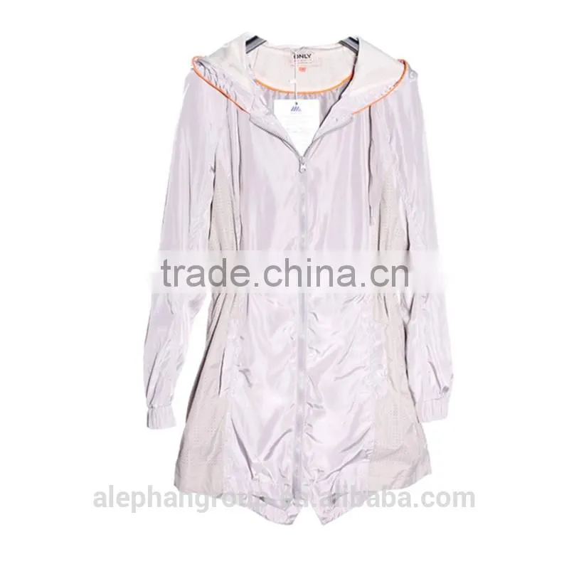 2014 2014 light weight parka woman custom made jacket white pure color jacket lady