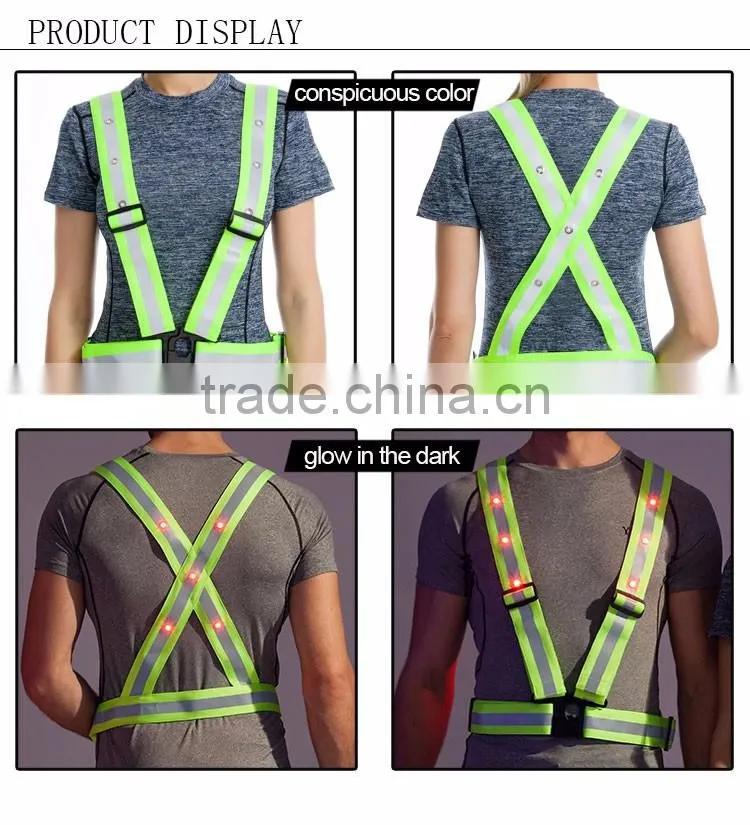 Elastic adjustable running motorcycle reflective airport safety vest