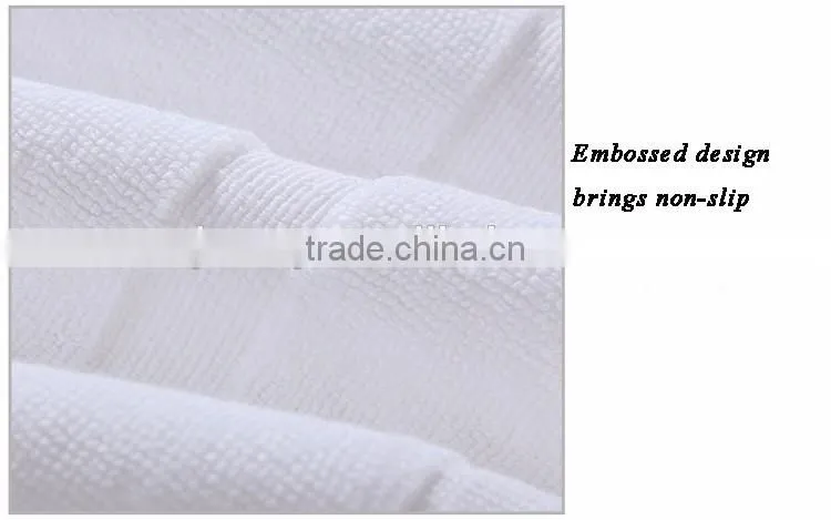 Non slip shower mat cotton fabric bath mat customized