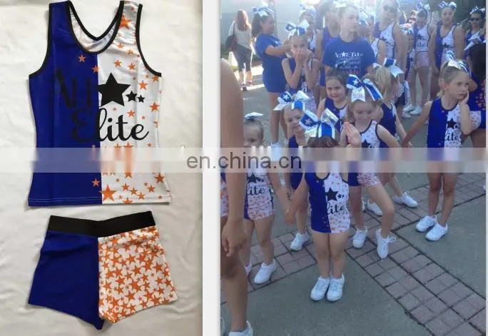 dance leggings blue design dance sport wear for girls