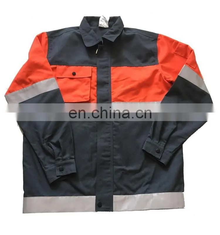 Men's oil refinery flame retardant oil resistant safaty work wear with FR reflector