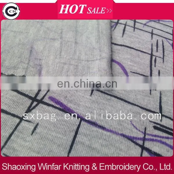 shaoxing winfar polyester knit jersey printed lycra fabric for garment