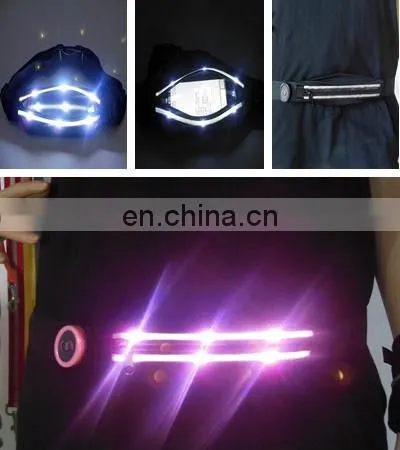 Fashional LED Flashing Elastic Waistband led glowing waistbands led light belt