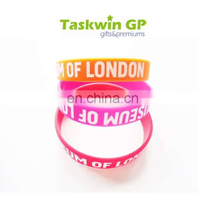 Debossed your logo fashional silicone wristband, Custom wholesale silicone band