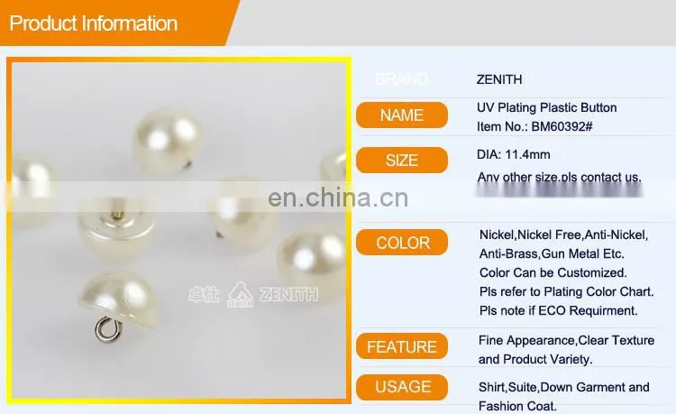 ABS Pearl Button Shank Button BA60392