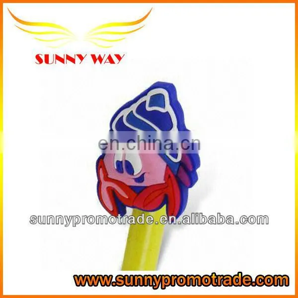 hot selling cute starfish soft pvc pen caps