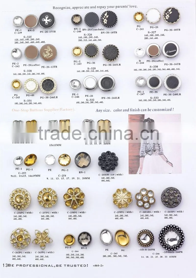 High Grade Fashion Combination Button Manufacture