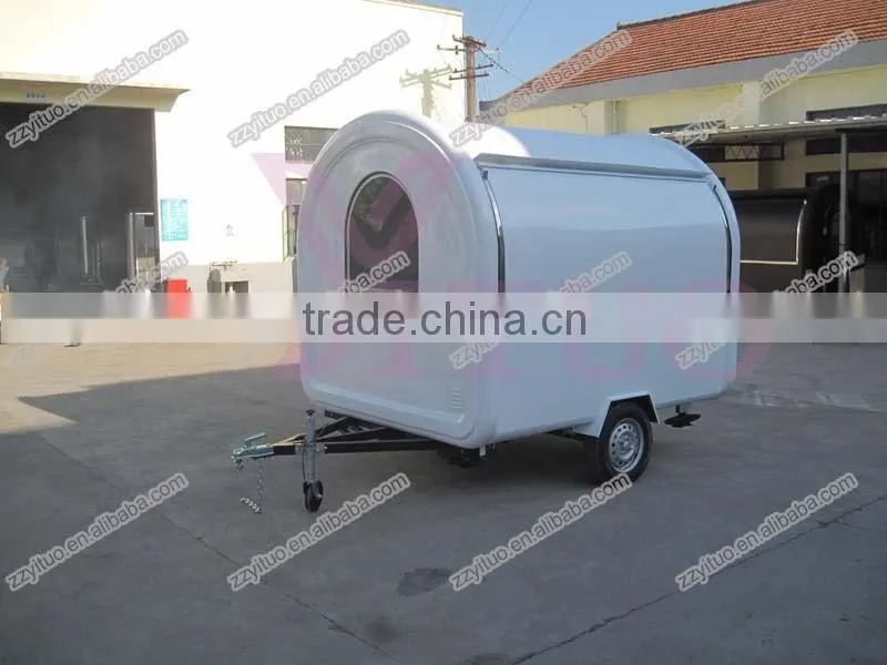 Two Wheels Street Mobile Customized Logo Semi-Trailer Food Truck| Mobile Fast Food Trailer| Food Cart Cooking Trailer