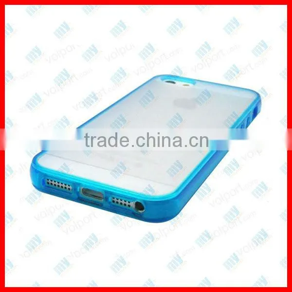 hot item dual color tpu +pc mobile phone case for iphone 5