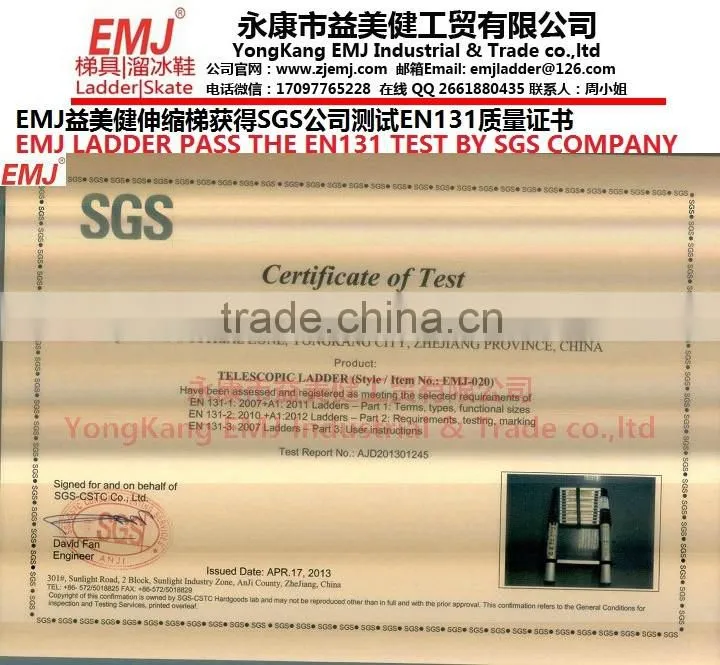 2m Single Telescopic ladder
