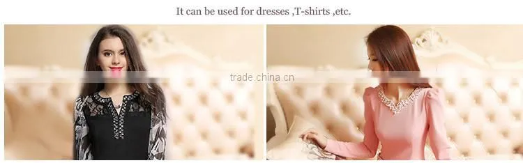 Fine Quality white shirt collar designs handmade collar bead trim