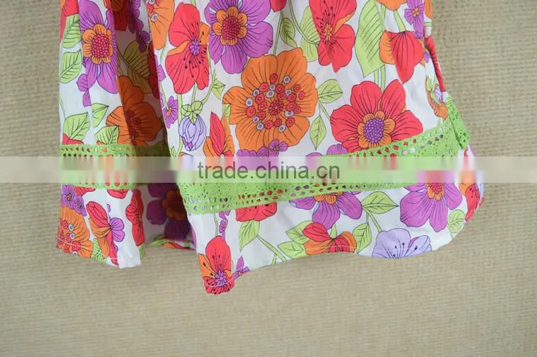 2015 OEM summer shorts cute girls print dress alibaba China Supplier