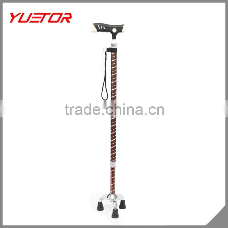 3 legged new brand T grip aluminum alloy anti shock elderly walking stick