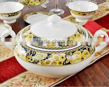 56 pcs Brilliant Fine Bone China Colorful Dinner Set