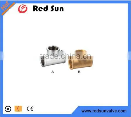 HR7060 factory manufacture forged brass water ppr/pvc pipe tee plumbing fittings