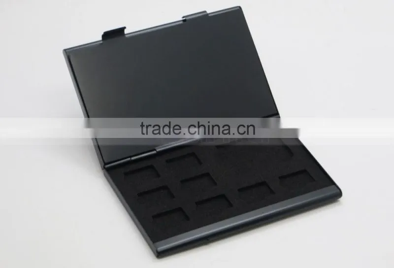 11 Slot Aluminium EVA Material Black 3DS Card Case for 2x 3DS 8x TF 1x SD Card