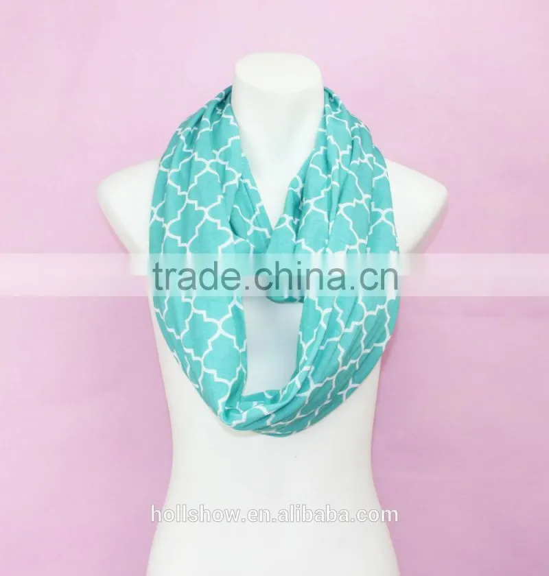 Best Selling Geometry Printed Polyester Women Infinity Circle Loop Scarf