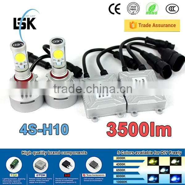 China factory direct newest 4s h10 car led headlight 5 color available DIY freely