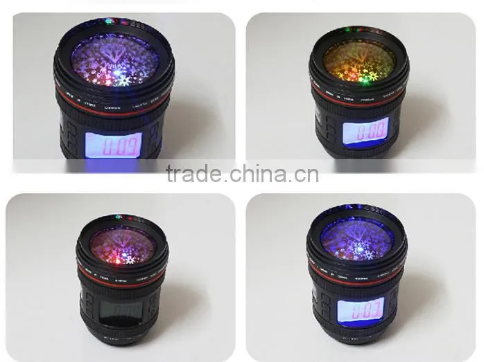 2 colors star camera lens projector digital alarm clock/star projector alarm clock