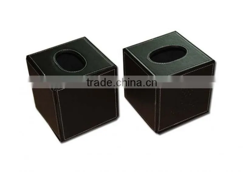 High-class Customized square Leather Tissue Box,Tissue case, Hotel Supplies