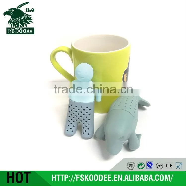 Cartoon designed BPA free Silicone material tea infuser for mugs