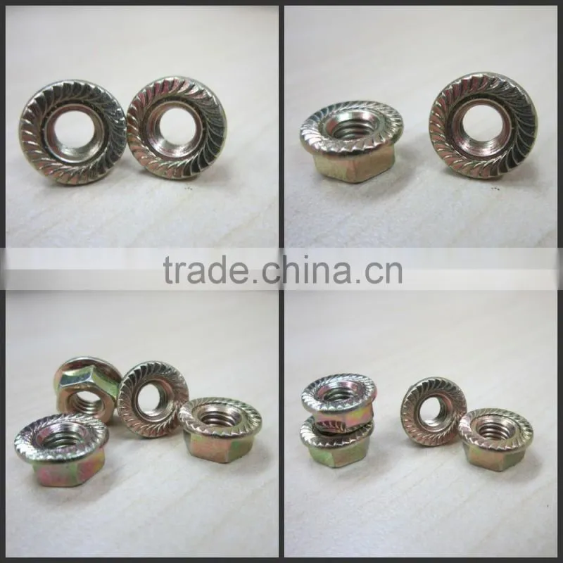 1/4"-20 UNC flange nuts ,plain on stock