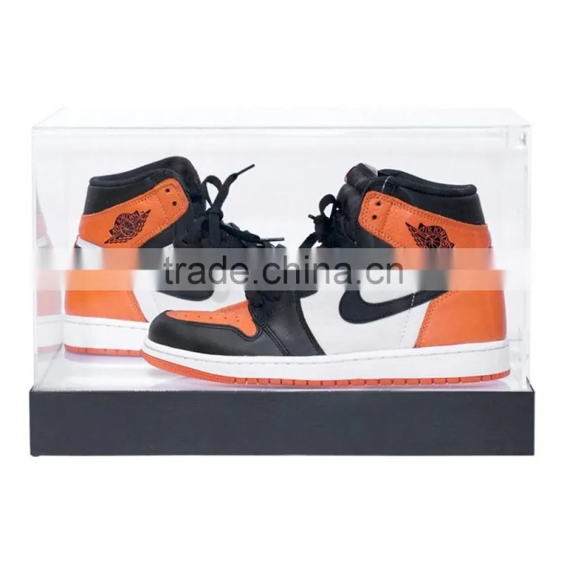customized shoes display case features with high powered
