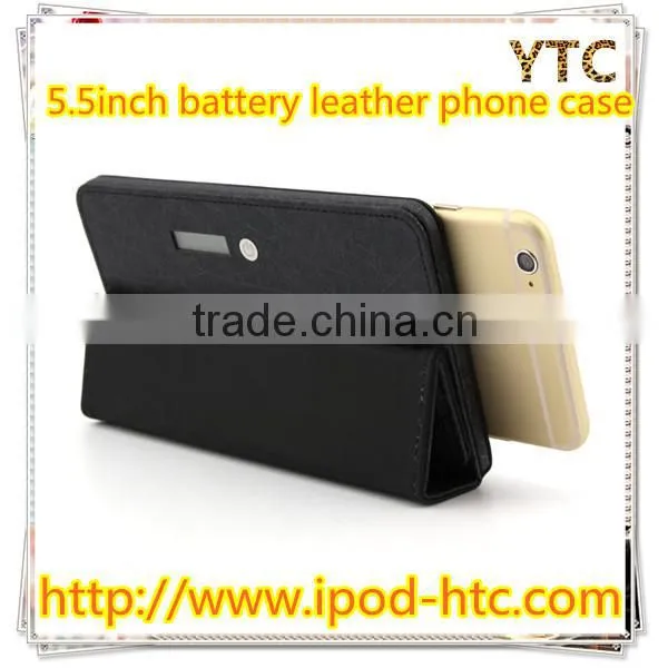 Newest battery leather phone case ,5.5 inch universal leather phone case with 2400mah built-in battery