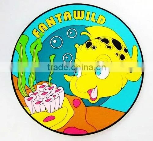 High quality soft pvc animal printing coaster