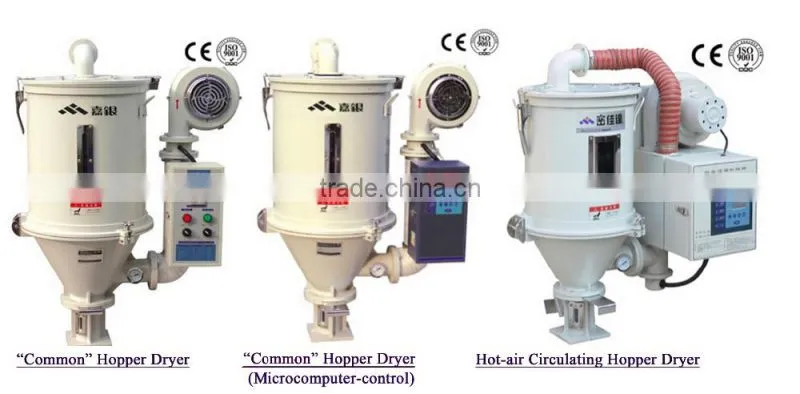 PID Temperature Hot Air Stainless Steel Plastic Hopper Dryer for Plastic Material and Injection Machine