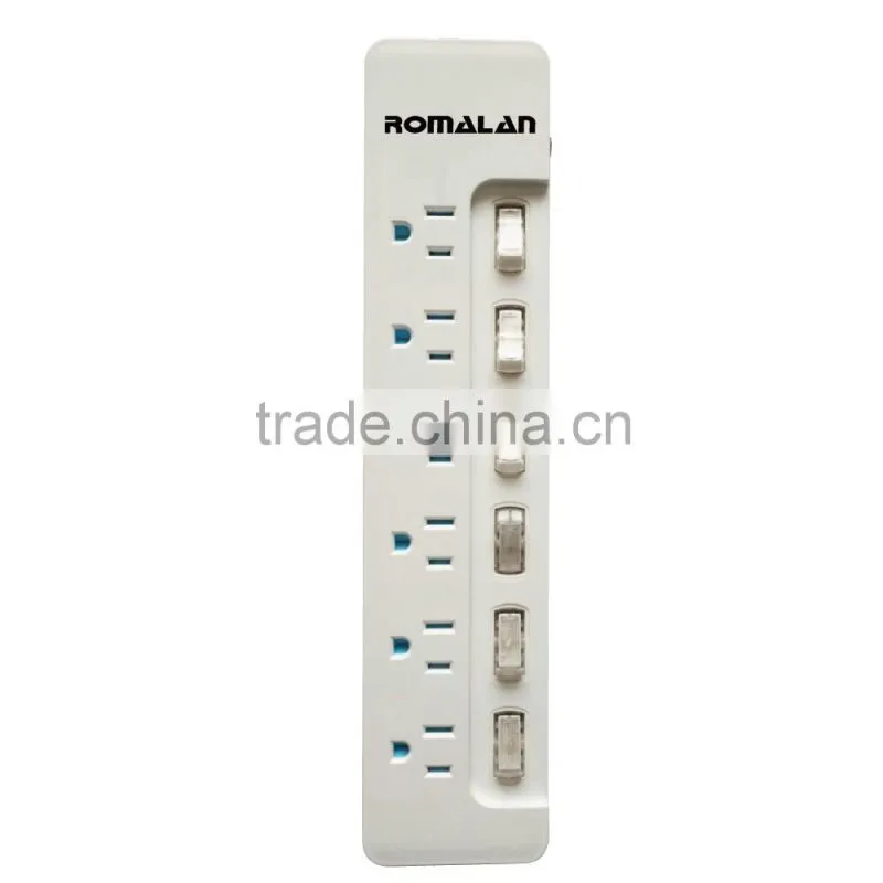 3/4/5/6 outlets 13a power strip multiple socket, usb power strip manufacturer