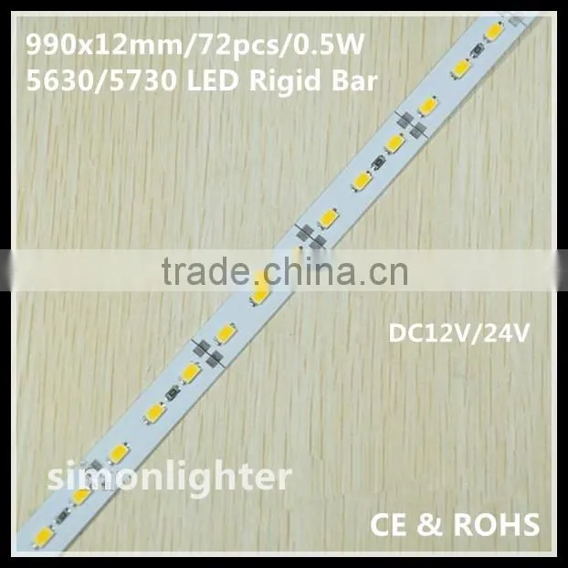 New Hot !!! 12V DC 72 leds SMD 5730 / 5630 Led Strip Rigid Bar