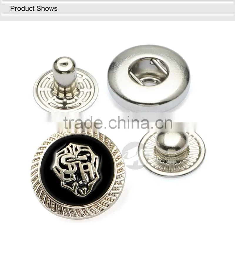 Wholesale Decorative Metal Snap Button Jewelry Covers For Clothing