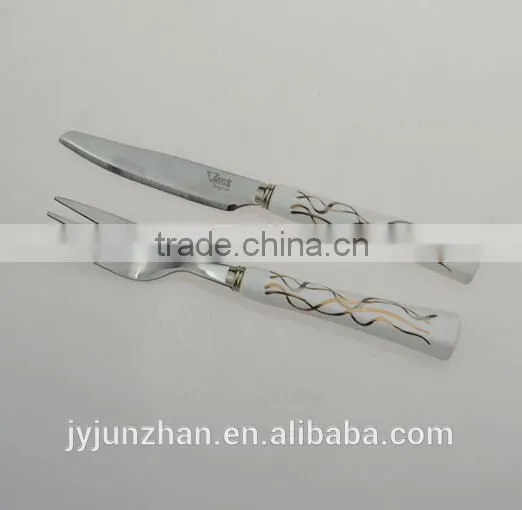 Fruit fork knife sets with nice ceramic handle and competitive price
