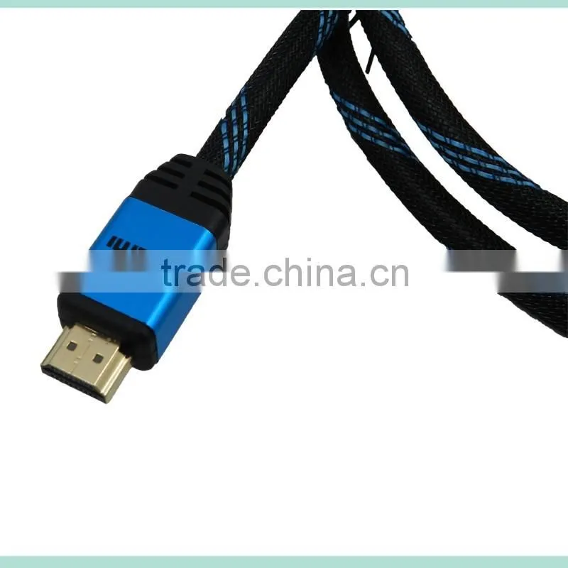 blue V2.0 hdmi cable with ethernet and gold connector support 3D and 4k