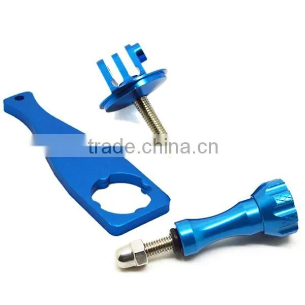 Aluminum Alloy Bicycle Headset Mount Adapter with Screw & Wrench Spanner For GoPro Hero 4/3+/3/2