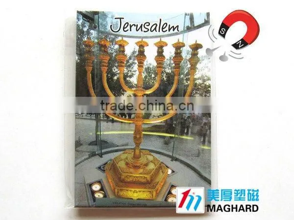 China supplier custom Jerusalem Tinplate Fridge Magnet for Isreal Tourist souvenir