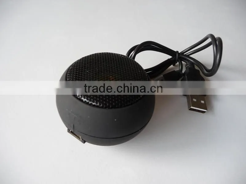 Promotion cute and round hamburg shape rechargeable mobile phone speaker
