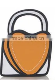 2015 new arrival 3d comic polular lady hand paper carry bag coin bag