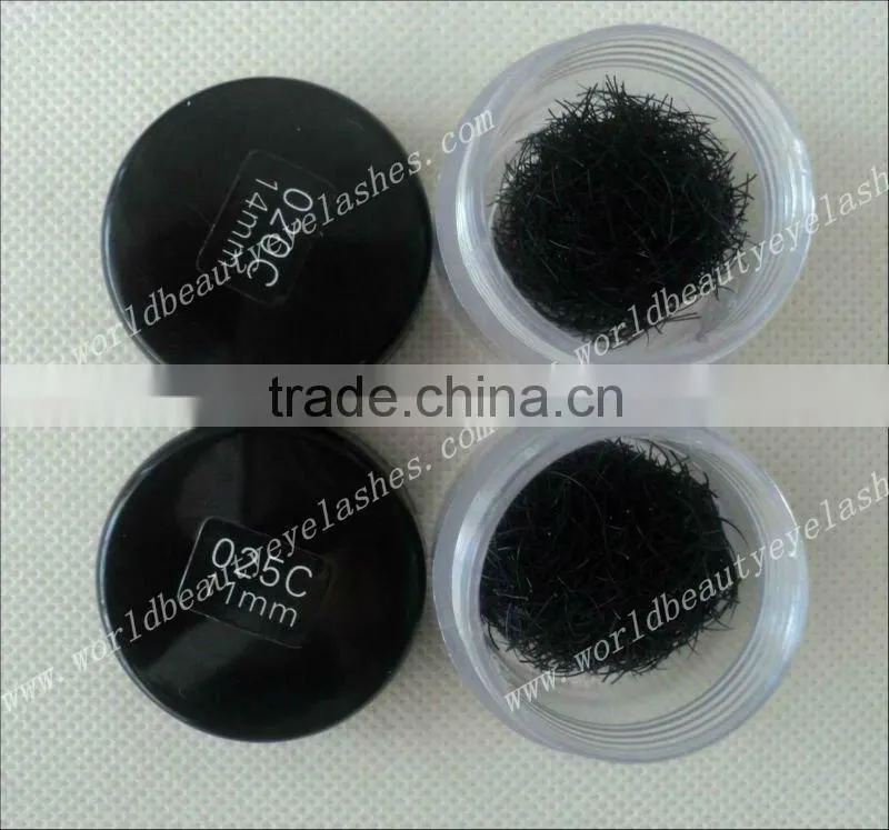 hot sale hand made PBT fiber loose silk mink lashes wholesale price packed in pot