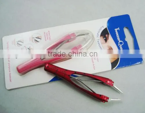 Eyebrow automic tweezers designed as makeup tools