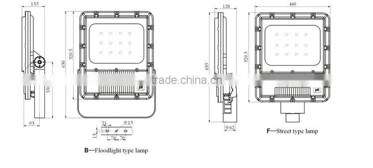 Zone 1 Explosion Proof LED120W/160W/200W Fllolight Light Fittings