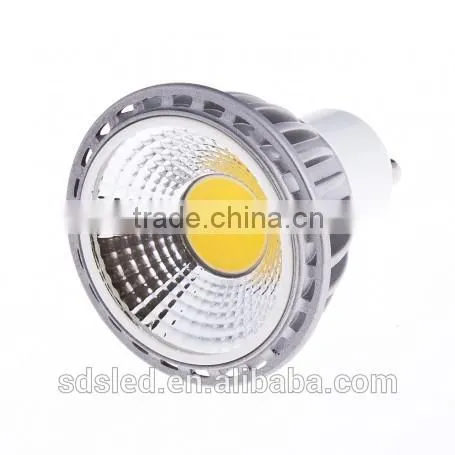LED spotlightLED 6W spotlight 400LM Warm White Silver COB led spot light GU10