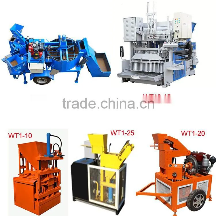 Movable concrete hollow&solid block making machine/Egg laying concrete block machine