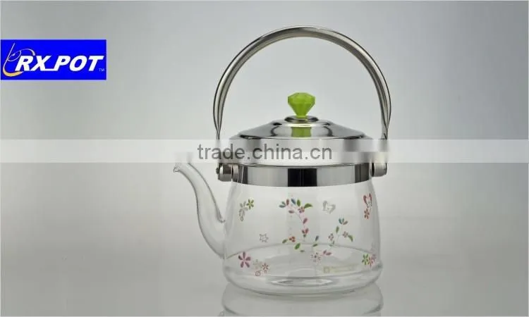 Borosiilcate pyrex hand made mouth blown glass pots 1500M