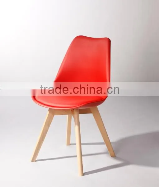 colorful K/D cheaper price WHOLESALE plastic hotel restaurant banquet tulip chair with soft cushion 1028-1