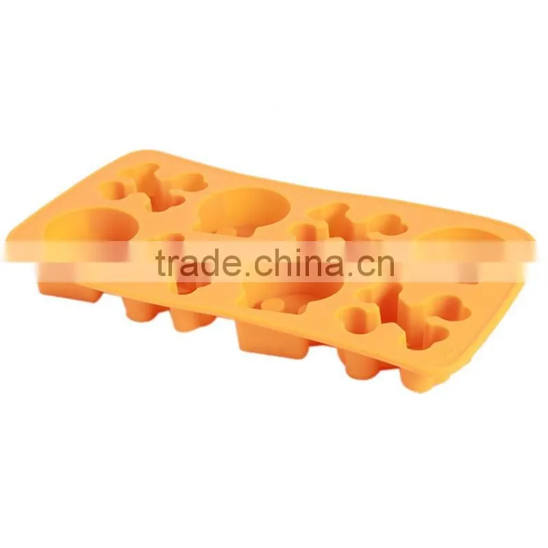 2 COLOR Freeze Ice Cube Tray Skull Mould Mold Cooking Tools Cookie Cutter Ice Molds Ice Trays Ice Cream Tools hot selling