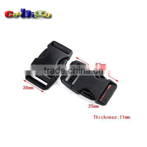 Plastic Arched Inserting Buckle For Backpack Straps Hiking Bags #FLC338-20/25