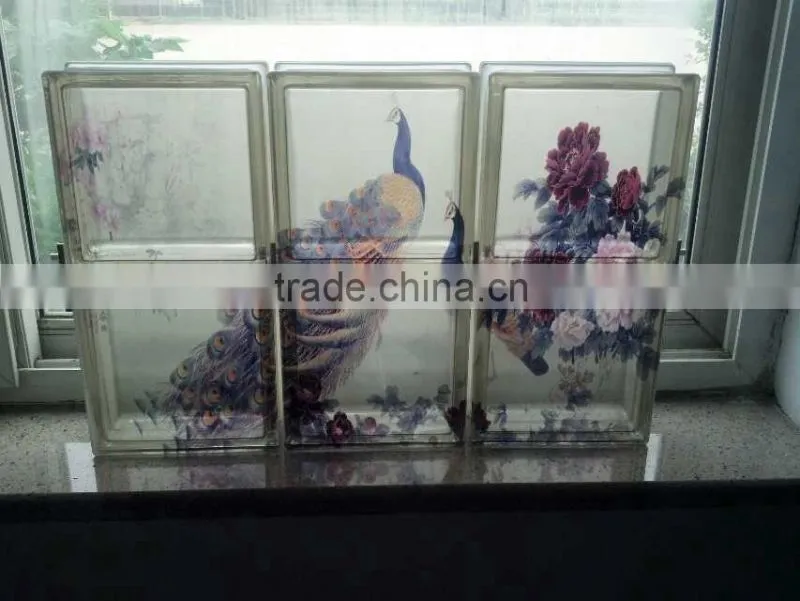 Colored glass block